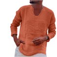 thumbnail image 2 of Xunlbb Long Sleeve Shirts for Men, Man Long Sleeve Solid Color V-Neck Fashion Fallow T-Shirt Tops Blouse S-3XL Gifts for Men, 2 of 6