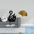 thumbnail image 2 of Figuras de cisne de con hojas de ginkgo, escultura elegante de animal coleccionable, decoración abstracta montada en la pared para oficina,, 2 of 8