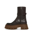 thumbnail image 6 of Steve Madden Ankle Boot Everly Brown Leather Lugged Sole Ankle Combat Boots (Brown Leather, 5.5), 6 of 7