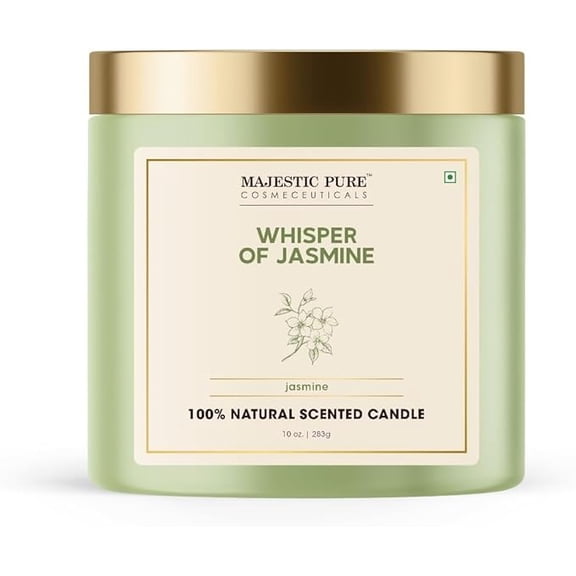 Majestic Pure Jasmine Natural Scented Candle 10 Oz