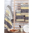 thumbnail image 2 of Yellow Grey Geometric Kitchen Dish Towels for Drying Dishes Set of 2, Boho Vintage Country Flowers Leaves Waffle Weave Microfiber Hand Tea Bathroom Towels Quick Dry & Absorbent Towel 15.7x23.6, 2 of 7