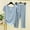 A-Light Blue, variant on Goodtrade8 Women Pajama Set 2 Piece Soft Solid Color Short Sleeve Casual Sleepwear Crew Neck Womens Holiday Pajamas