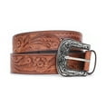 thumbnail image 3 of Western Leather Belt Without Buckle – Hand-Tooled Full-Grain Cowboy Belt Strap for Men’s & Women’s Casual Wear, Plus Sizes Available, 3 of 6