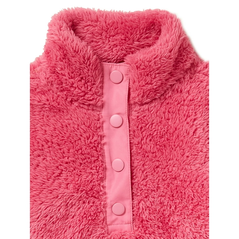 Wonder Nation Baby and Toddler Sherpa Pullover Jacket, Sizes 12M-5T -  Walmart.com