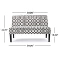 thumbnail image 2 of Modern Grey Fabric Loveseat Sofa with Geometric Pattern - Compact Two-Seater for Living Room, Polyester Upholstery & Birch Wood Legs, 2 of 6