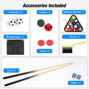 FUNTOK 3 in 1 Multi Game Table, Game Table for Game Room, Game Table with Billiards, Football, Table Tennis