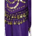 thumbnail image 6 of TiaoBug Kids Girls Belly Dance Outfits Halter Top Harem Pants Indian Carnival All Set Purple 11-12, 6 of 7