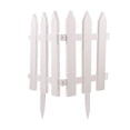 thumbnail image 5 of Landege 4-Pack White Plastic Garden Picket Fence Set, Lawn Edging for Yard, Outdoor Decoration and Landscape Border, 5 of 7