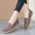 thumbnail image 6 of Women's Casual Loafers Slip On Leather Shoes Lightweight Casual Walking Shoes Female Moccasins Classic Penny Loafer Flats Boat Shoes, 6 of 9