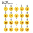 thumbnail image 3 of Etiquetas numéricas 1-20, 20 piezas de etiquetas redondas de 35 mm para taquillas de dormitorio, amarillas y rojas, 3 of 7