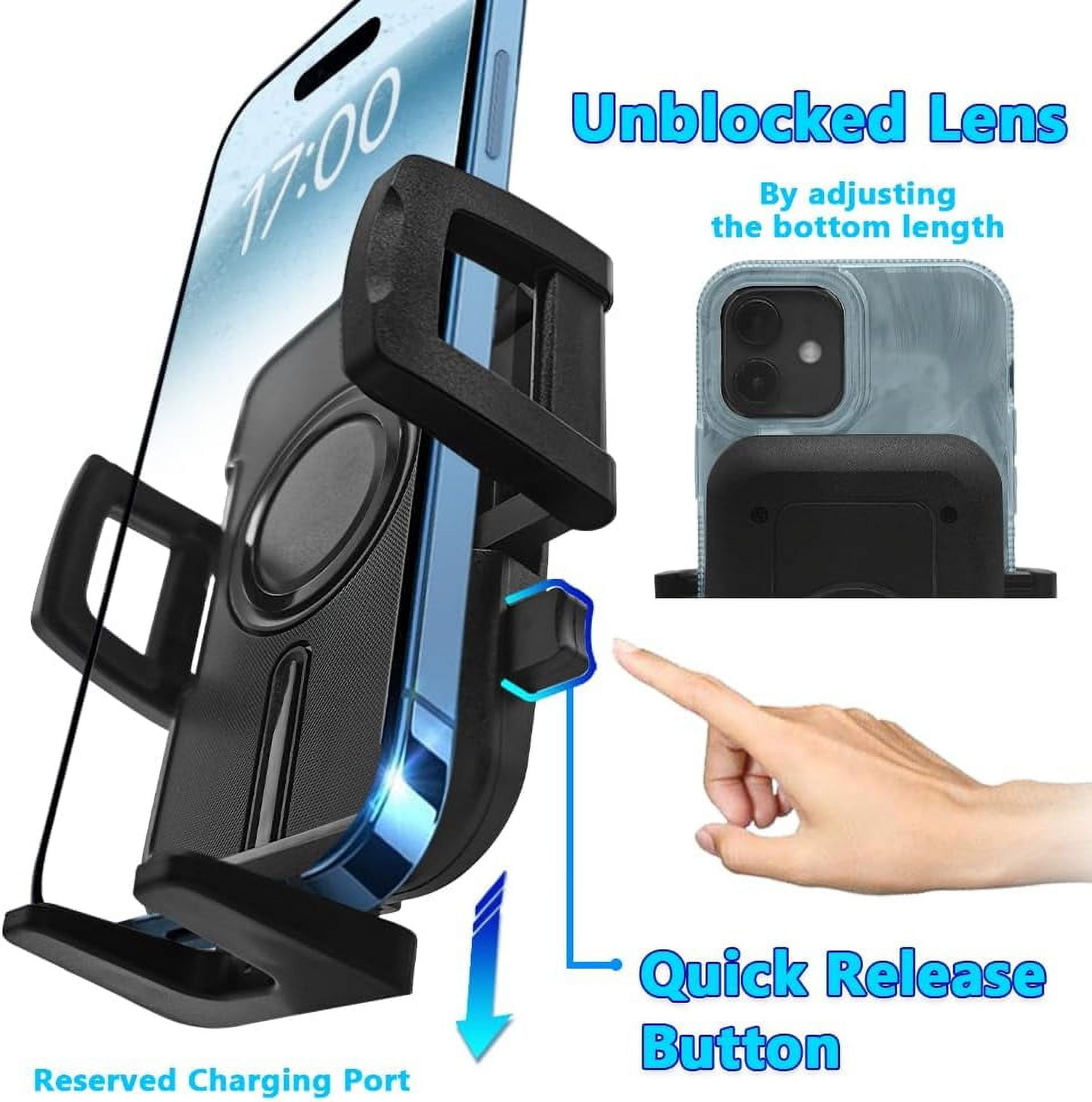 Car Phone Holder Mount 2015-2023 Ford Mustang Auto Accessories Interior Decoration Smartphone Thick Case Cradles Navigation Bracket iPhone