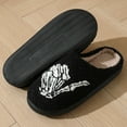 thumbnail image 4 of Cozy Women's Slippers For Everyday Use Halloween Hand Gesture Design Warm Home Flat Slippers For Couples Perfect For Autumn And Winter Relaxation, 4 of 6