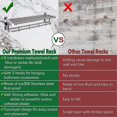 thumbnail image 4 of Bathroom Towel Rack Antirust Towel Bar Shower Room Organizer Shelf, 4 of 5