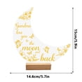 thumbnail image 3 of Uandlove Love You to the Moon and Back Acrylic Heart Sign Mothers Day Gifts for Mom Grandma from Granddaughter Wood Base Desktop Decor Brown, 3 of 7