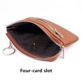 thumbnail image 3 of Zipper Small Coin Money Wallet Card Case Key Case Fashion Ladies Coin Purse Classic Lychee Pattern PU Leather Clutch Thin Simple Bag, 3 of 4
