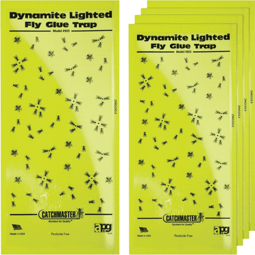 Catchmaster Flying Insect Light Trap Replacement Glue Boards 5-Pack, Indoor Fly Trap Refill Glue Traps