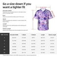 thumbnail image 5 of Disketp Hawaiian Shirts For Men,Violet Print Mens Casual Short Sleeve Button Down Shirts Beach Shirt, 5 of 7