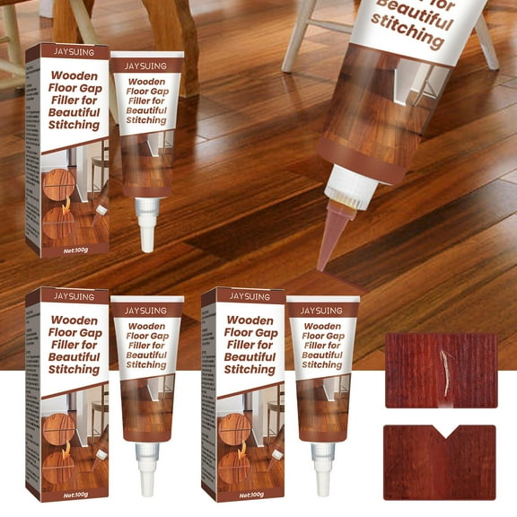 Yhmxh Wood Furniture Repair Kit - 100g Wood Filler Hardwood Laminate Vinyl Floor Repair Kit Wood Putty Cabinet Touch Up Kit - Cover Scratches,Stains,Holes for Table,Door,Veneer,Cherry,Walnut - Brown