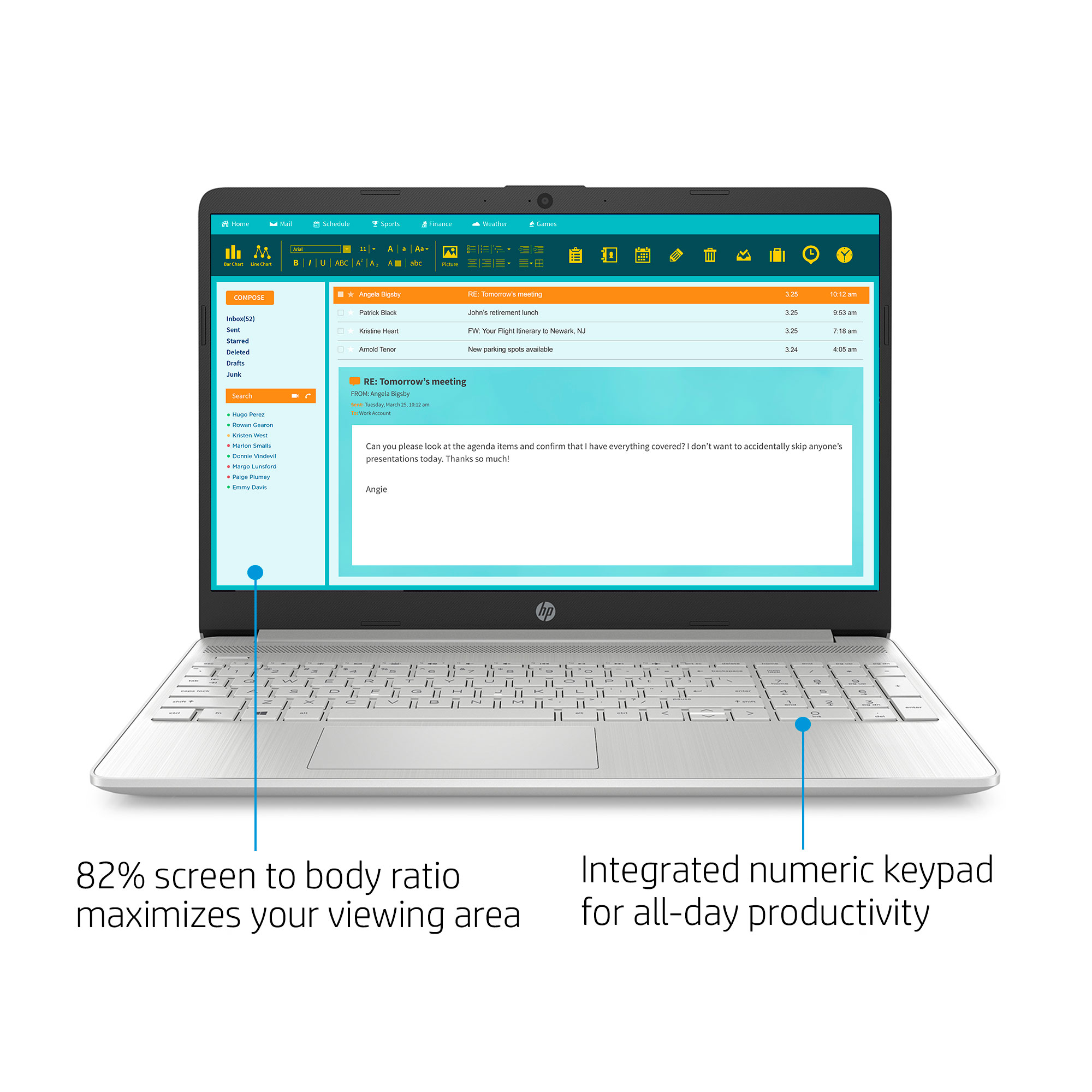 HP 15” i3 TOUCH-SILVER