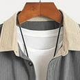 thumbnail image 6 of Xzbqbs Mens Corduroy Jacket Button Down Shirt Jacket Fashion Long Sleeve Slim Fit Lapel Jacket Coat Lightweight Quilted Shacket, 6 of 6