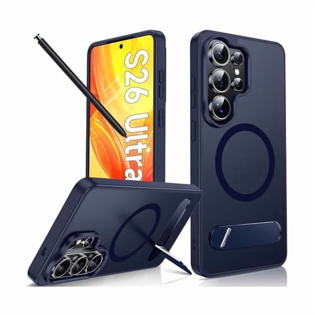 Chenchen for S26-Ultra-Case with Stand: for Magsafe Funda para Samsung Galaxy s 26 s26ultra Phone Cover Rugged Slim Fit Heavy Duty Magnetic Women Men Kickstand Military Grade Samsungs26 Ultra, Blue