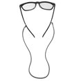 thumbnail image 2 of 4 piezas mujeres hombres anteojos gafas de sol cordón cadena gafas titular Negro Jinwen Cadena moldeada del cuello de las gafas, 2 of 7