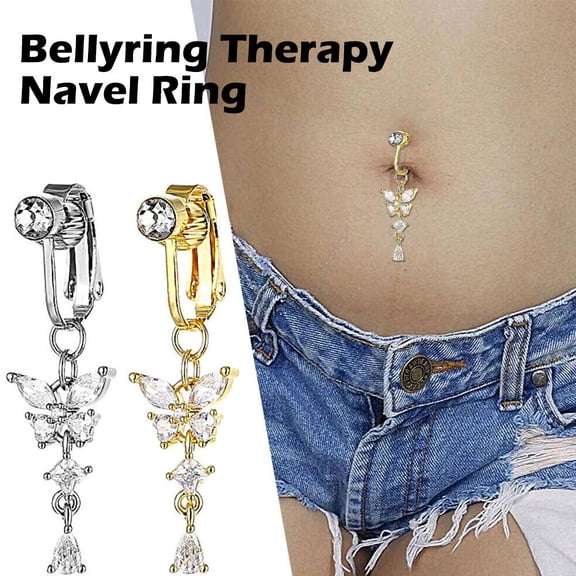 Butterfly Belly Rings, Belly Button Rings, Chain Navel Rings