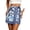 Blue and White, variant on Wrongduck Floral High Waist Wrap Skirt for Women Asymmetrical Mini Skirt Tie Side Summer Beachwear Vacation Travel Casual Fashion