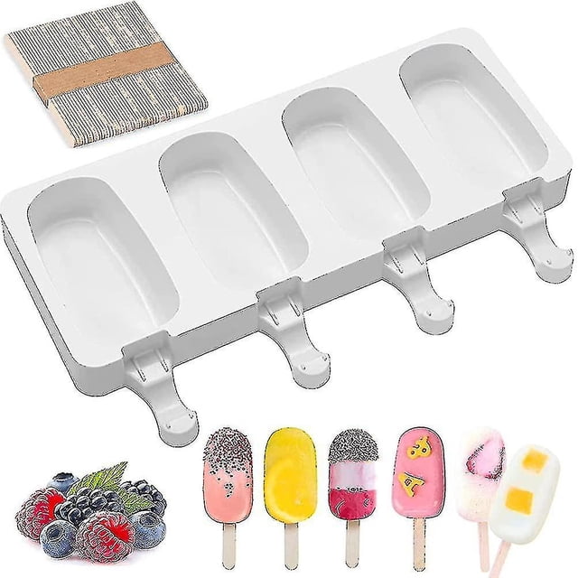 Moldes para paletas de silicona congeladas QUANZHOUTIANDI 1 pieza Blanco