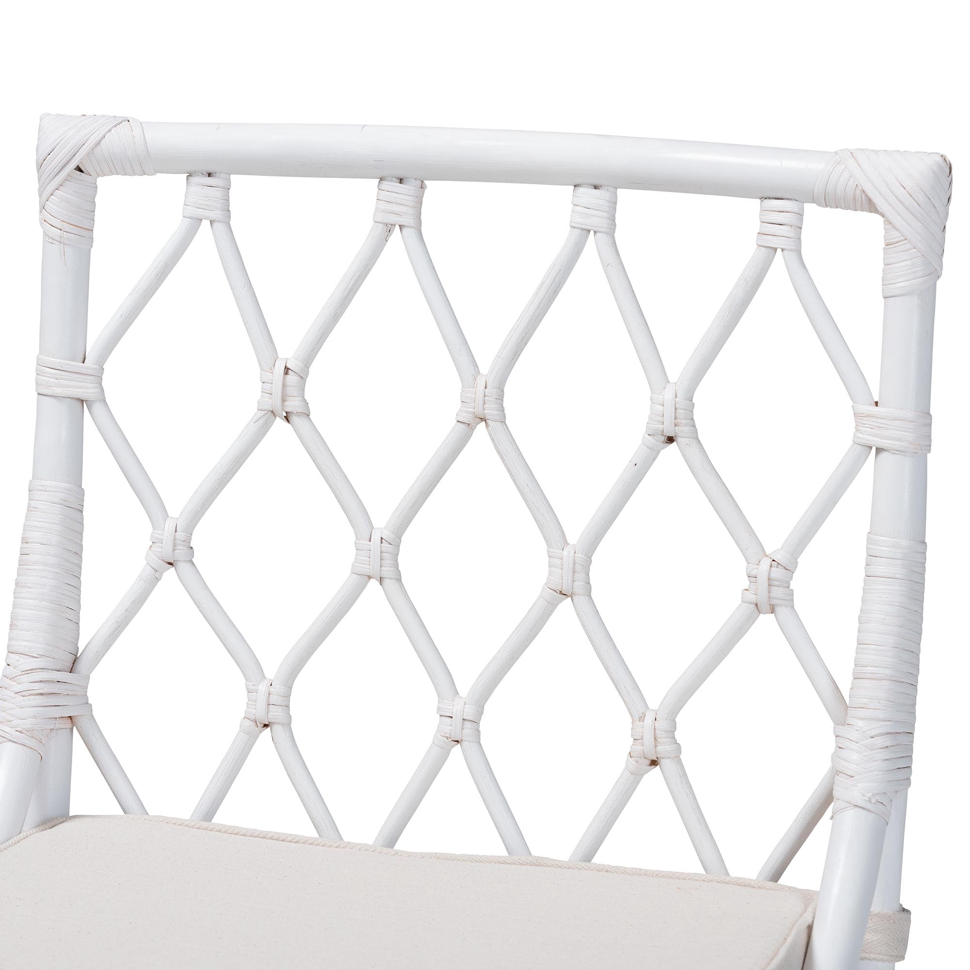 bali & pari Carwyn Boho Dining Chair, White