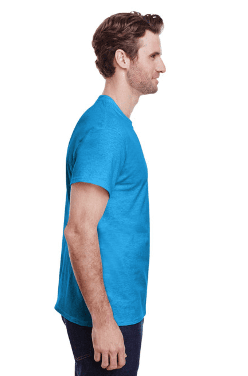 Men's T-shirt zxz Graphic Tees Short Sleeve Heather Blue - Walmart.com