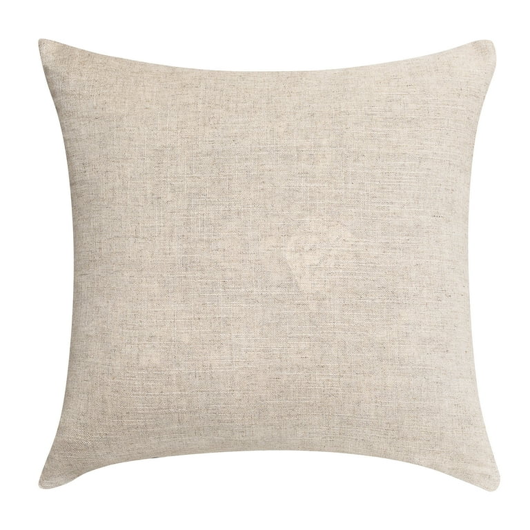 Embroidered 100% Pure Linen Cushion Covers - Decorative Linen Throw Pillow  (Set of 2)