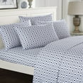thumbnail image 4 of Gazella Sheet Set Super Soft Two-Tone Diamond Print Geometric Pattern Deep Pocket Design, 4 of 9