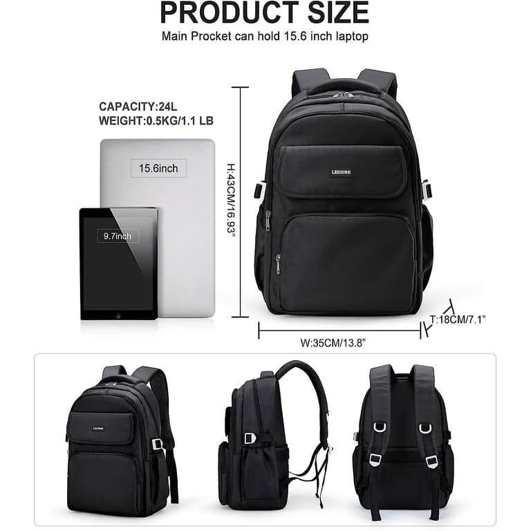 Women\'s casual Backpack Black Lightweight School Backpack for Women Men, Laptop Travel  main image 3