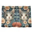 thumbnail image 7 of Yayeee Kitchen Curtains Tier Pair Light Filtering 27"x24" Rod Pocket Short Cafe Window Panel, Flowers Cat, 7 of 7