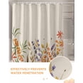 thumbnail image 6 of Fall Shower Curtain Berry Flower Bathroom Curtains with Hooks, Waterproof Fabric Orange Autumn Maple Leaf Plant Linen Thanksgiving Bath Shower Curtains Set for Bathroom Bathtubs Decor 36x72 Inch, 6 of 7