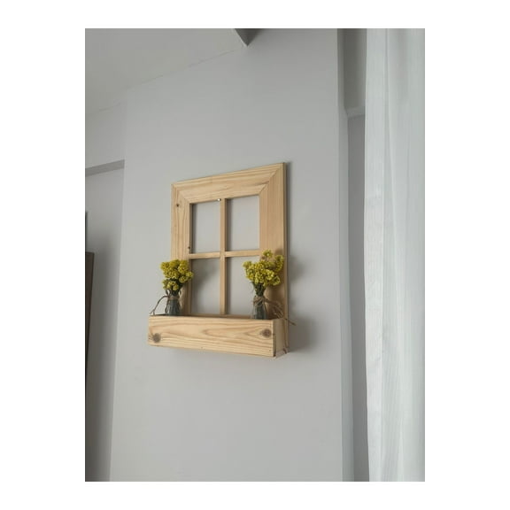 unfinished wall shelf, decorative shelf, children's room terrace, shelf for balcony, window shaped shelf, unfinished authentic wall shelf for entrance