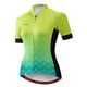 thumbnail image 3 of Maillot de ciclismo para mujer, camiseta de manga corta para ciclismo de montaña o carretera, color naranja y rosa, 3 of 5