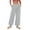 Grey, variant on VEKDONE Womens Linen Long Pants Wine M