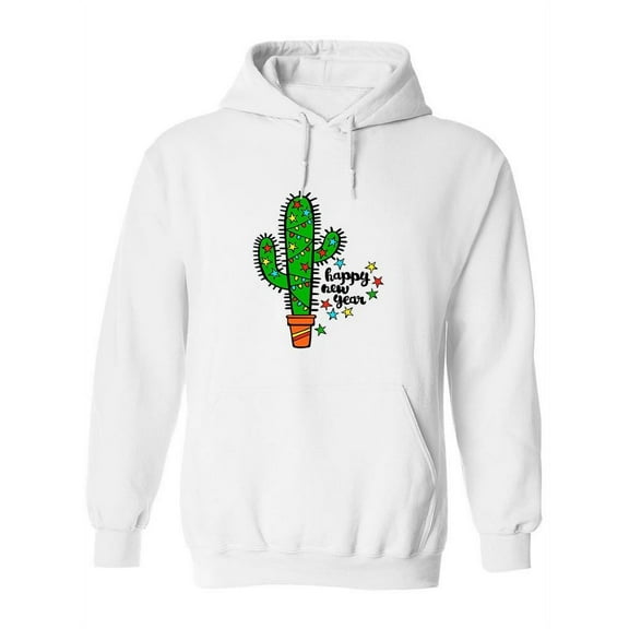 Cactus And Happy New Year Hoodie Women -Image by Shutterstock, Female Large