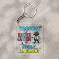 thumbnail image 2 of Back to School Pitbull Goodbye Kindergarten Hello 1st Grade Acrylic Keychain Terrier Dog Lover Collar Charm Tag Keyring - 02011, 2 of 5