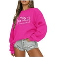 thumbnail image 1 of 2023 Chandail en Molleton de Mode pour Femmes 50 % de Rabais Liquidation Mode Décontractée Manches Longues Col Rond Imprimé Chandail en Molleton Dames Hauts Blouse, 1 of 6