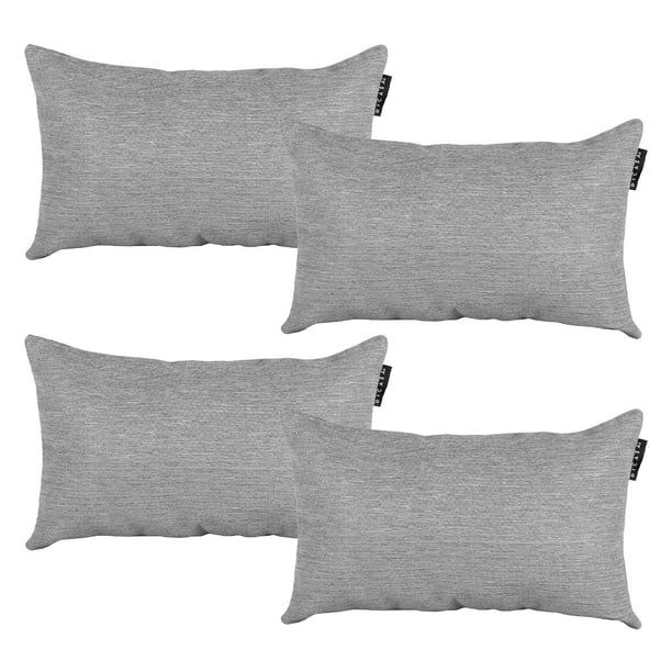 Cojín Riñonera Decorativa Delta Rectangular Set de 4 Gris