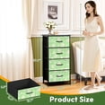 thumbnail image 3 of Kanworse 4 Drawer Fabric Dresser for Bedroom Fresh Daisy Flowers Green Chests of Drawers for Closet Organizers Storage, 3 of 8