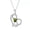 Olive Green, variant on 925 Sterling Silver Heart Birthstone Pendant Necklace, Mother's Day Christmas Valentine's Day gift for her wife mother,July - Ruby,Red,Endless Love,Red,Endless Love,July - Ruby