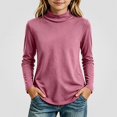 thumbnail image 2 of WAVSUF Girls Mock Turtleneck Undershirt, Soft Comfort Long Sleeve Knitted Soft Winter Warm Casual Daily Top 7-8, 2 of 6