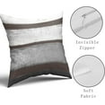 thumbnail image 4 of Dark Brown Pillow Covers 16x16 Set of 2 Light Grey Gray White Modern Abstract Art Striped Throw Pillows FarmhouseOutdoor Decorative Pillowcase Cotton Square Cushion Cover for Home Couch Bed, 4 of 6