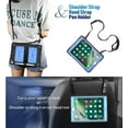 thumbnail image 3 of iPad 9.7 Case 2017 2018,Hybrid Shockproof Rugged Heavy Duty Full-Body Drop Protection Stand Kids Case with Shoulder Strap for iPad 9.7 inch 2018/2017,Black+Blue, 3 of 6