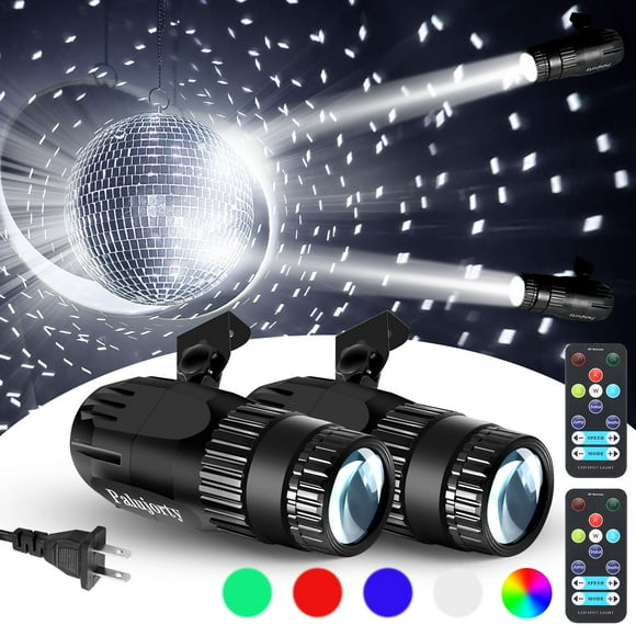 Paquete de 2 luces Disco Ball Palujorty de 15 W, multicolor con cable de 65 pulgadas
