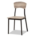 thumbnail image 2 of Baxton Studio Marcus Modern Industrial Oak Brown Finished Wood and Black Metal 4-Piece Dining Chair Set, 2 of 6
